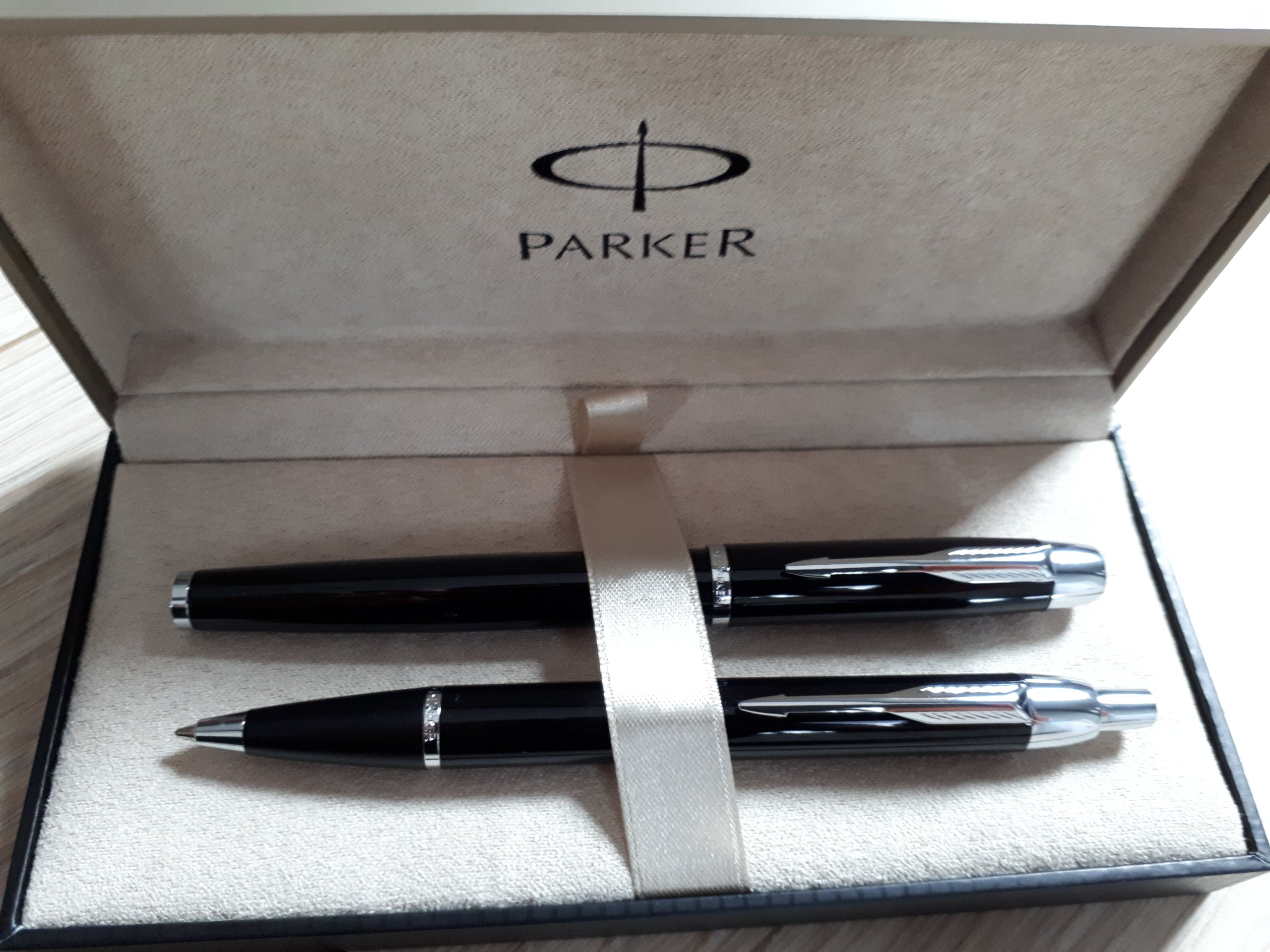 Zestaw Parker IM czarny pióro kulkowe + długopis - 7063783571 - oficjalne  archiwum Allegro
