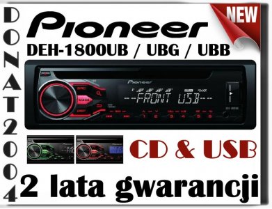 Pioneer DEH-1800UB UBG UBB Radio CD USB FLAC - 6448167145 - oficjalne  archiwum Allegro