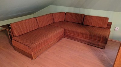 Sofa rozkładana, PRL, oddam za darmo