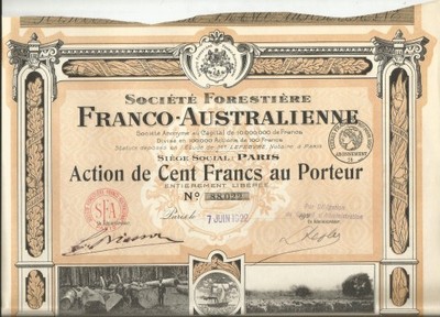 !FRANCUSKO-AUSTRALIJSKUIE LASY! SUPER DEKO! 1922!