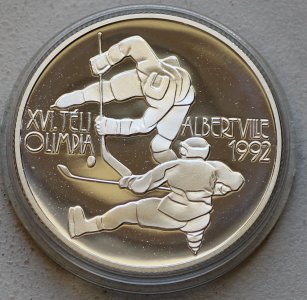 Węgry 500 Forint 1989 - Albertville 1992 Hokej