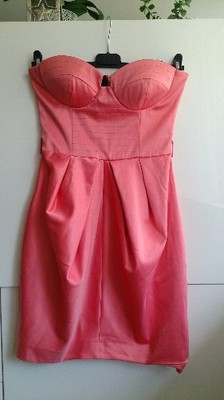 Różowa gorsetowa sukienka, rozmiar S jak nowa!