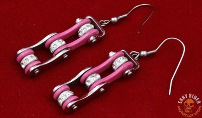 Kolczyki Łańcuch rózowy  Earrings