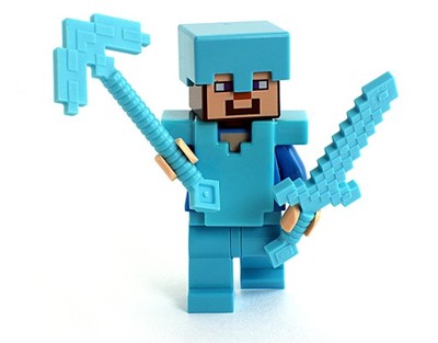 Figurka Steve zbroja Oryginał LEGO Minecraft 21117 - 6689602140 - oficjalne  archiwum Allegro