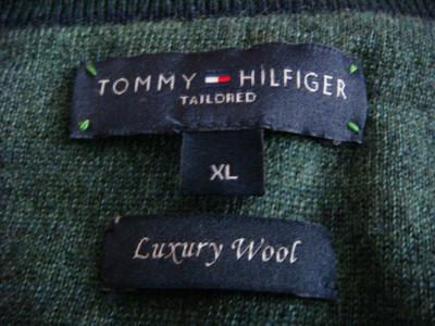 Luksusowy sweter TOMMY HILFIGER L / XL 100% Merino