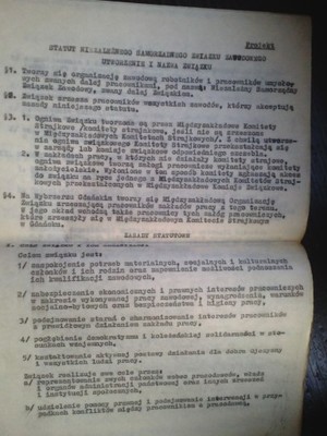 Projekt Statutu NSZZ. Solidarność 1980