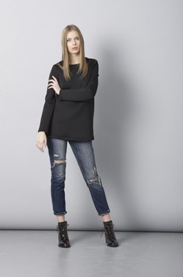 G-look Bluzka damska minimalistyczna czarna L/XL