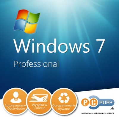 Microsoft Windows 7 Professional FV/Klucz