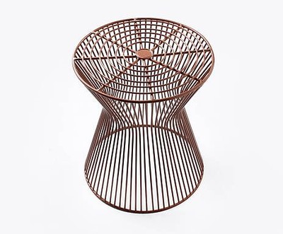 stolik stołek druciany metalowy brązowy design - 6760718977 - oficjalne  archiwum Allegro
