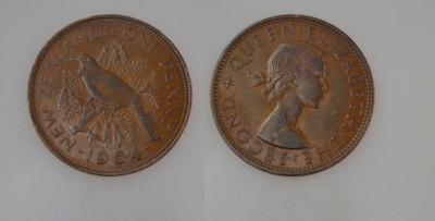 Nowa Zelandia ( Anglia ) 1 Penny 1964 rok BCM