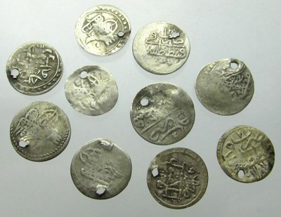 Imperium Osmańskie monety srebrne zestaw 10 szt.