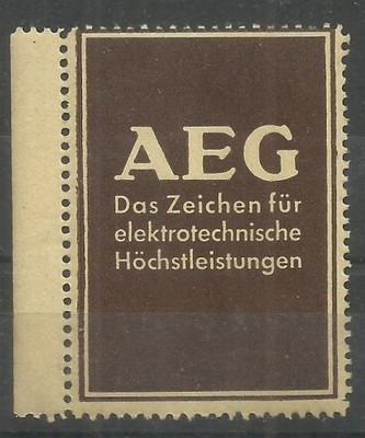 Znaczek reklamowy - 1928r - AEG