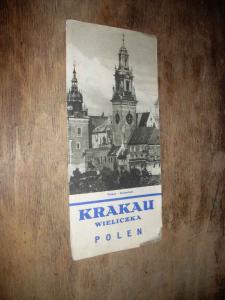 KRAKÓW WIELICZKA folder turystyczny z 1938 roku