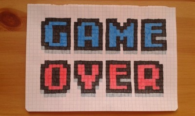 Pixilart - Pixel Art "GAME OVER" by Dexter1128