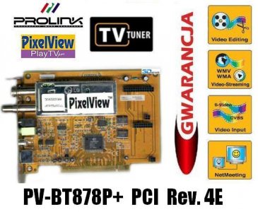 TUNER TV PixelView PV-BT878P+ PCI / GWAR 3mies