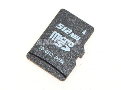 0819 Karta pamięci microSD 512MB