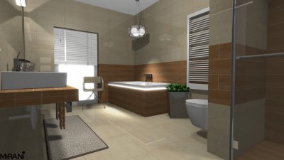 Projekt łazienki 3D zmiany w cenie MIRANI OBORNIKI