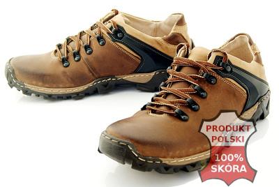 Trekkingowe buty męskie 100% skóra PROMOCJA 149 zł - 5963581751 - oficjalne  archiwum Allegro