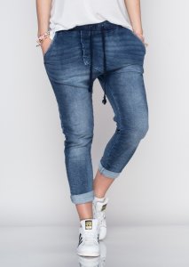 Włoskie spodnie jeansy BAGGY na gumkę - rozmiar M - 6450723284 - oficjalne  archiwum Allegro