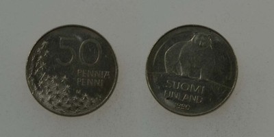 Finlandia Suomi 50 Pennia 1990 rok KM#66 BCM