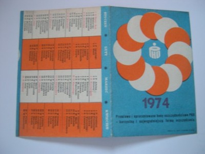 Kalendarz PKO 1974 r.