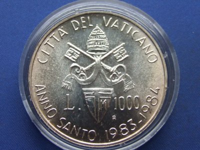 Watykan srebro 1000 lire 1983-84