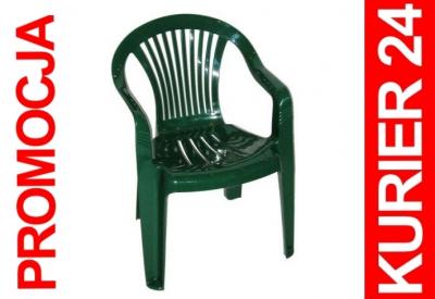 Krzesło plastikowe ogrodowe fotel zielone SZAFIR. - 2476989002 - oficjalne  archiwum Allegro
