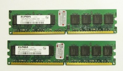 Pamięć DDR2 1GB PC2-5300  - 2 sztuki