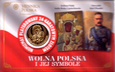 Wolna Polska i jej symbole. Numizmat.