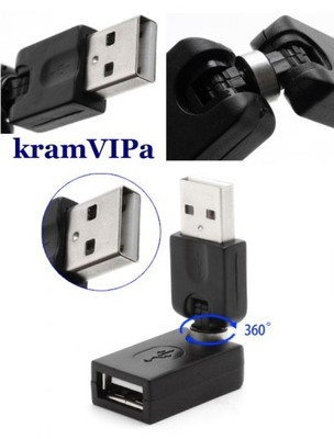 Adapter Przejściówka Mini USB na USB żeński 360*