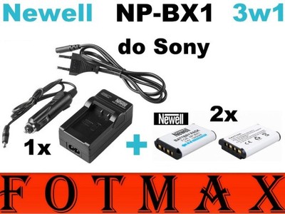 3w1 Ładowarka + 2x akumulator Sony NP-BX1 Newell