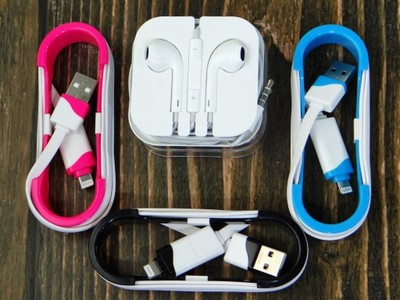 SŁUCHAWKI EarPods Zamiennik iPhone + KABEL USB