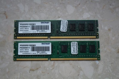 Pamięć Patriot 2X2GB DDR3 PC-10600