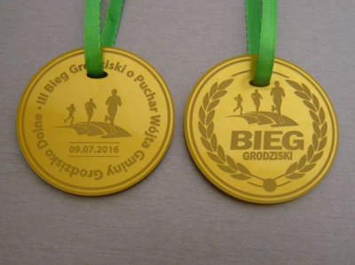 MEDAL plexi medale złote grawer dwustronny akryl