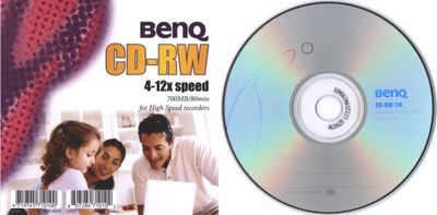 BenQ CD RW 4-12x Japan wielokrotny zapis płyt 7szt