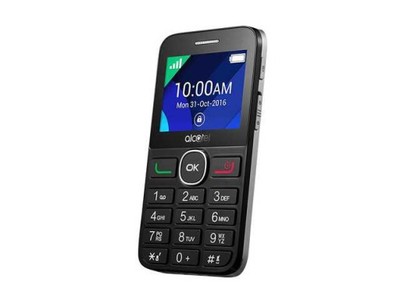 Czarny Telefon ALCATEL 20.08 SOS dla Seniora MP3
