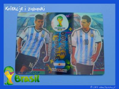 karty WORLD CUP BRAZIL DOUBLE TROUBLE Messi Aguero