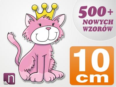 Naklejki ścienne 10cm sowy kotki księżniczki 500+