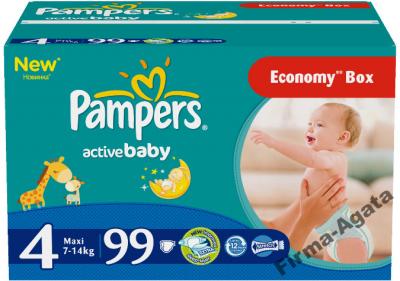 PIELUCHY PAMPERS  ACTIVE BABY MAXI 4  99 SZTUK