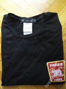 DSQUARED czarny t-shirt rozmiar 52