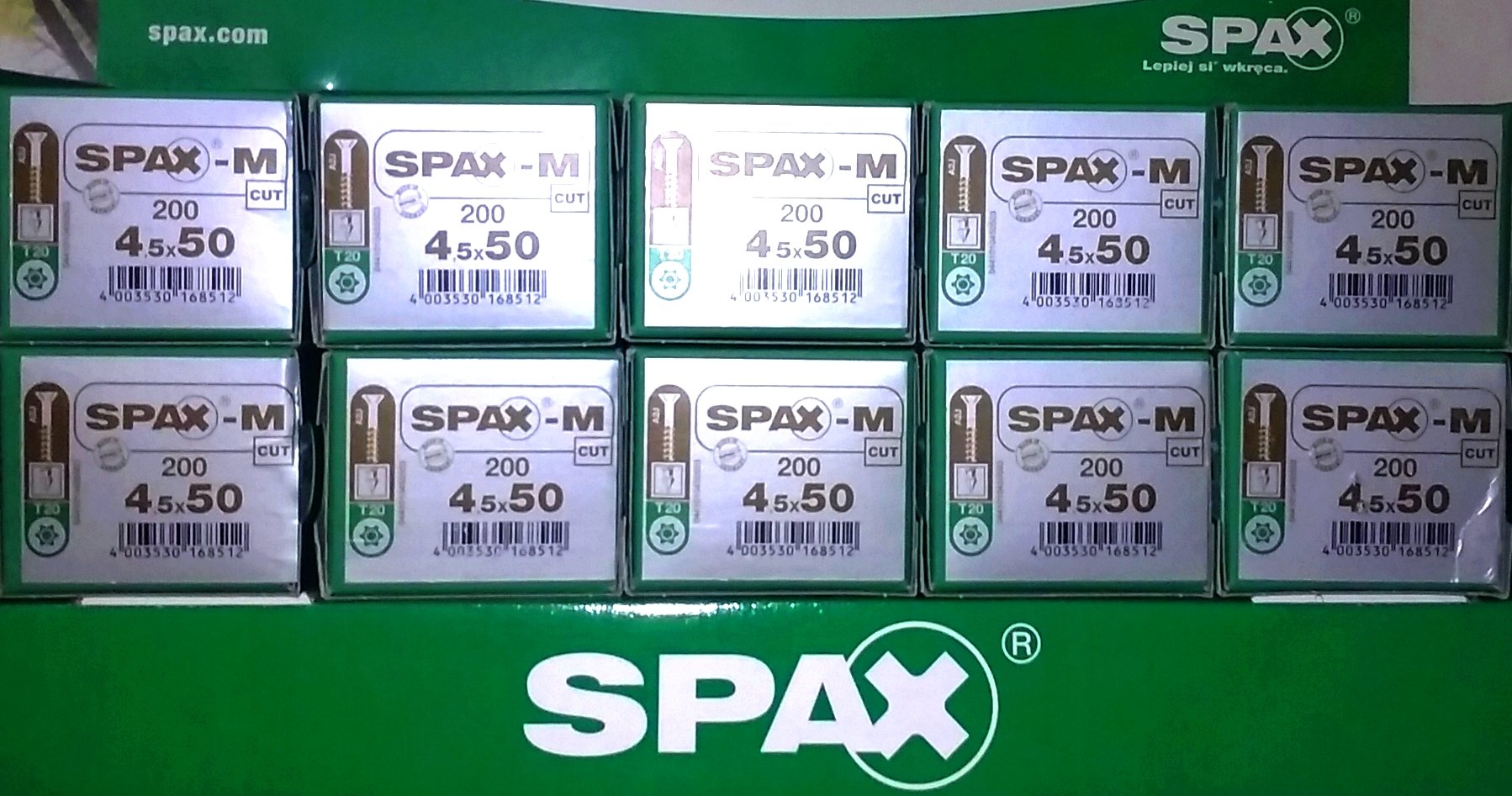 Wkręt Spax M 4,5x50 konfirmat, meble, półki, płyty