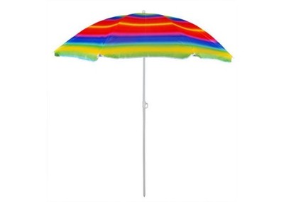Parasol plażowy kolorowy fi 170cm wys 115-185cm