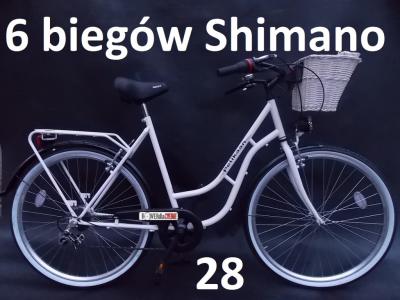 Polski Rower Miejski 28 Retro 6 biegów POLECAM!!!