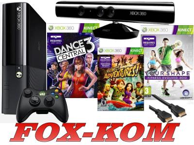 Xbox 360 E 250gb Kinect Dance 3 Fitness 2012 Hdmi 3907605378 Oficjalne Archiwum Allegro
