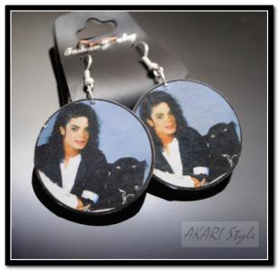 kolczyki Decoupage prezent Michael Jackson OKAZJA - 2989848141 - oficjalne  archiwum Allegro