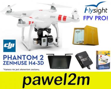 Quadrocopter DJI PHANTOM 2  H4-3D +H4 Black+ FPV