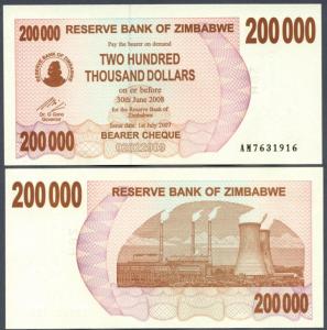 ### ZIMBABWE - P49 - 2007 - 200000 DOLARÓW