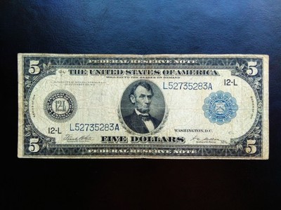 ##_ 5 dolarów 1914 USA Stany Dollars