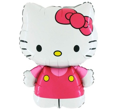 Balon foliowy Hello Kitty 75 cm kotek z kokardką