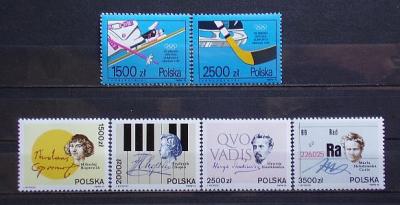123.Polska 1992 - znaczki** Fi # 3221-22 i 3224-27